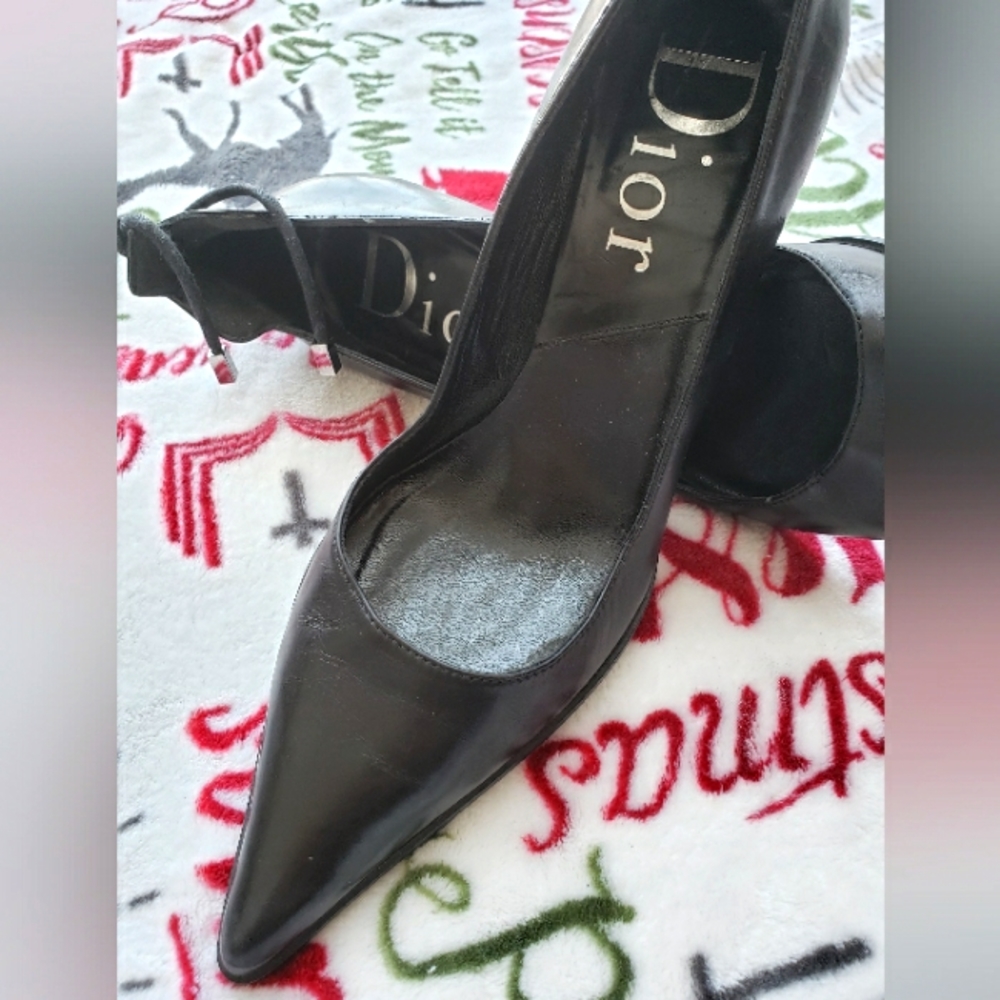 Dior Black Leather Heels